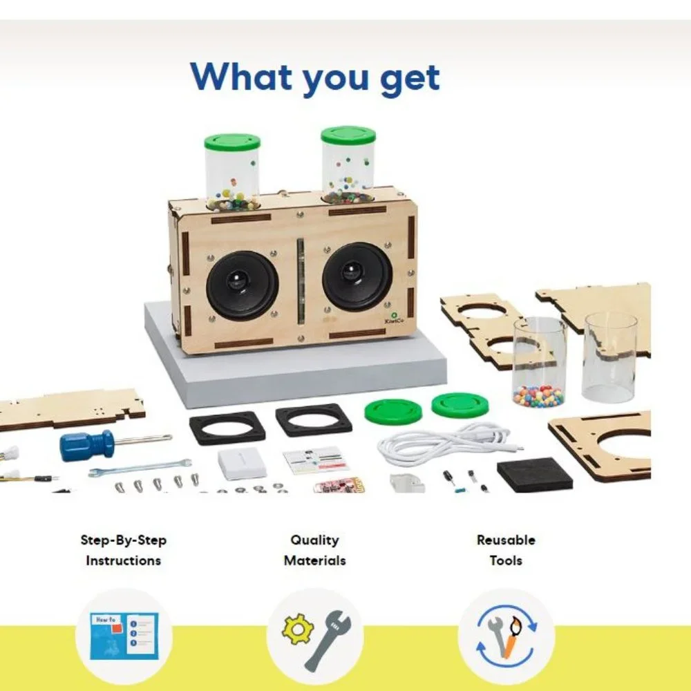 NEW KiwiCo. Kiwi Co. Kinetic Lights Speaker Science Kit STEM Engineering circuit